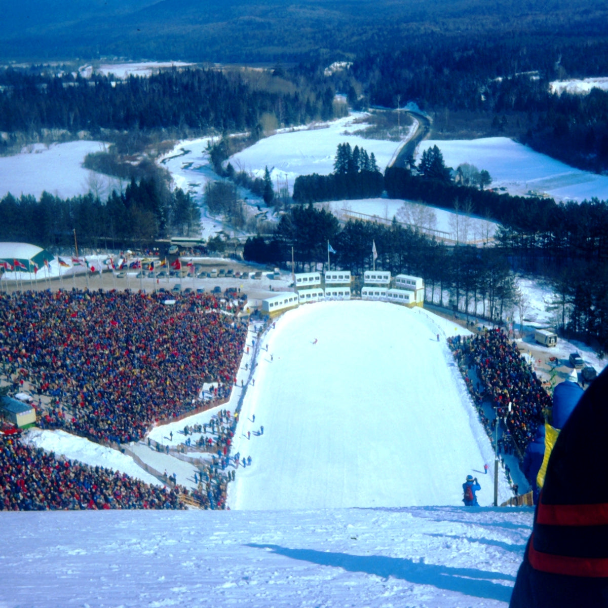 Ski jumping venue during the Lake Placid Winter Olympics, February 1980. Photo: Dr. John Kelley / NOAA, public domain.