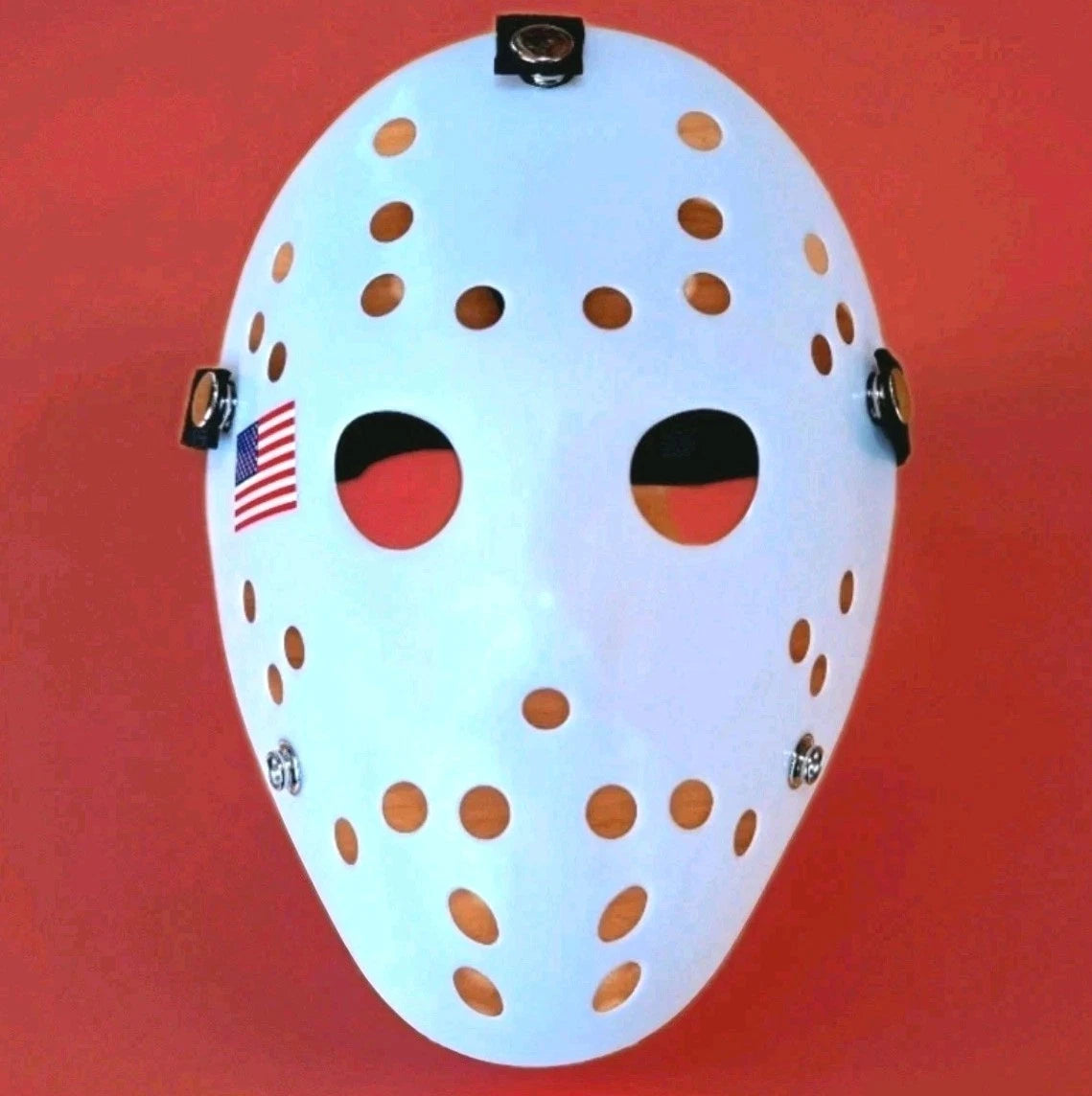 Jim Craig Pre-Olympic USA Hockey Replica Goalie Mask — Full-Size Display — photo 1