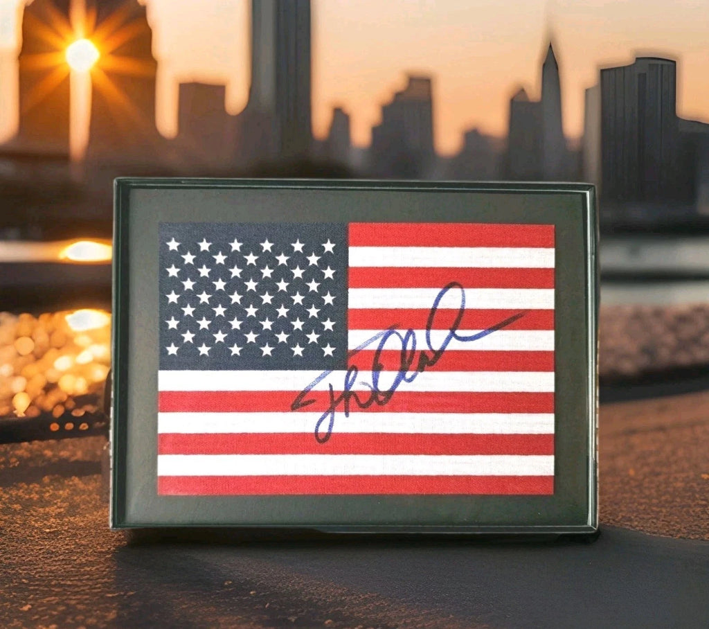 Jack O’Callahan Signed Framed Mini American Flag — 5×7 Frame — photo 1