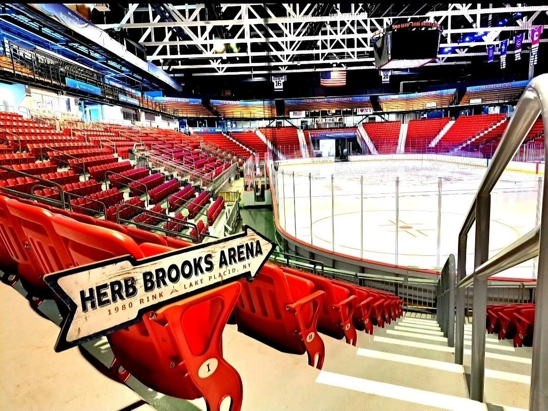 Miracle On Ice Herb Brooks Arena Sign 1980 USA Hockey Lake Placid — photo 4