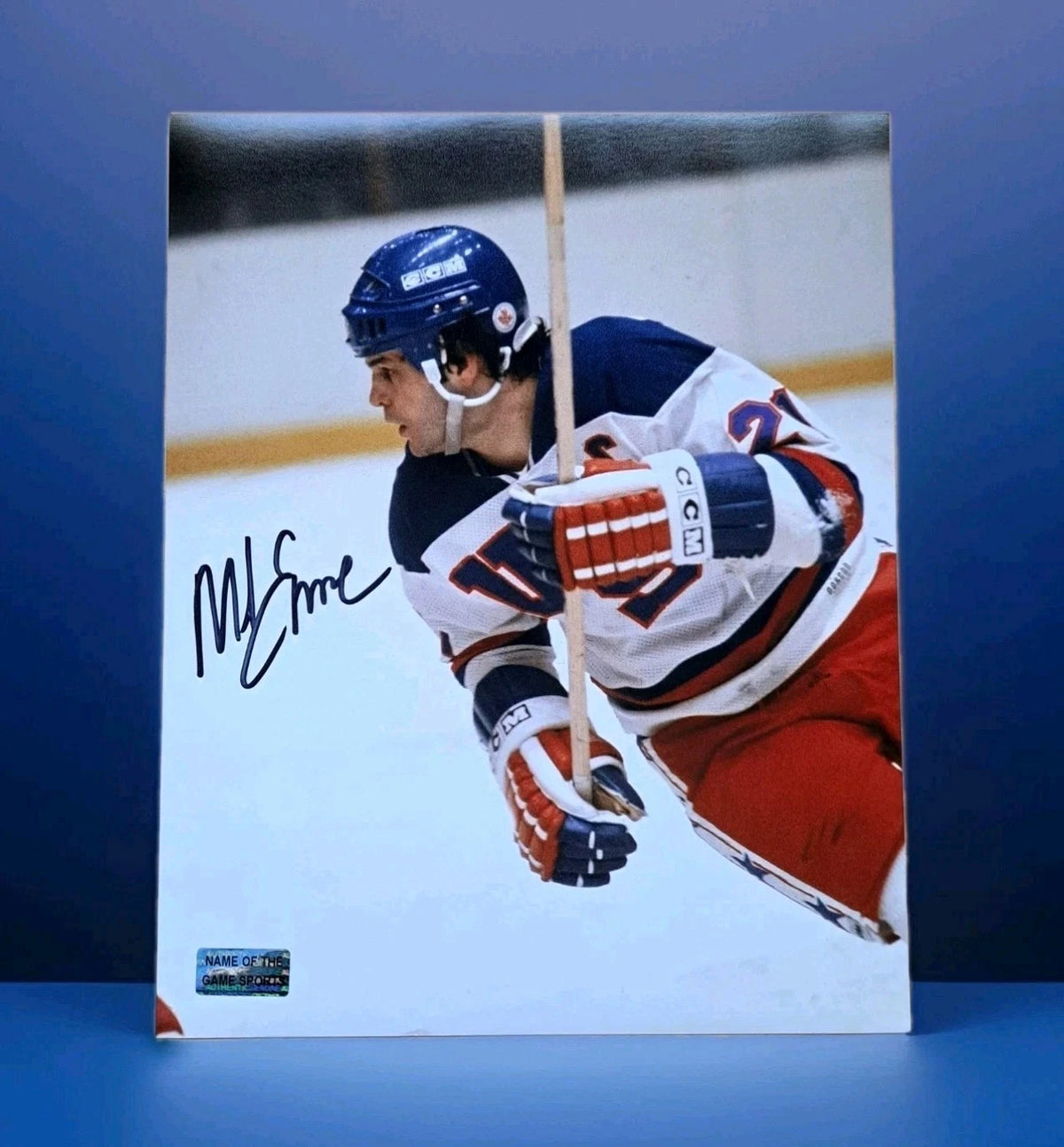 Mike Eruzione Signed 1980 USA National Team 8×10 Photograph — photo 1