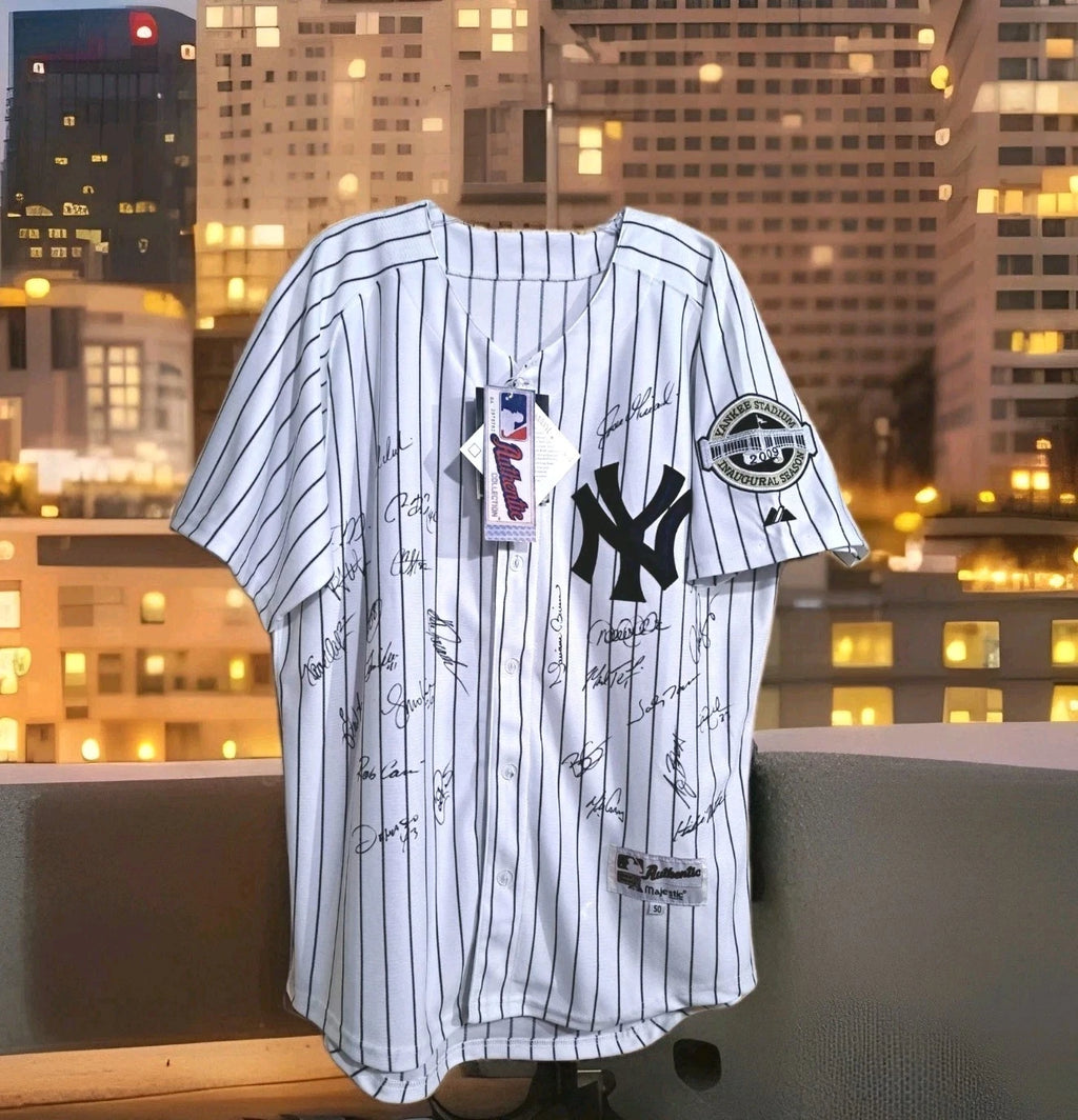 NY Yankees 2009 Team Signed Inaugural Season Jersey 2009 World Series Champions!