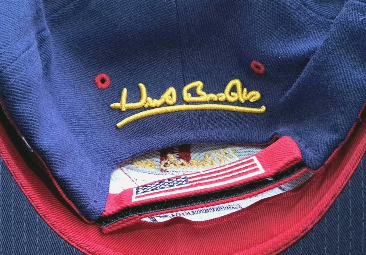 Buzz Schneider Signed 1980 USA Hockey Cap — HB Signature Series — photo 2