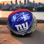 NY Giants Brandon Jacobs Signed Riddell Mini Helmet With Display Case COA