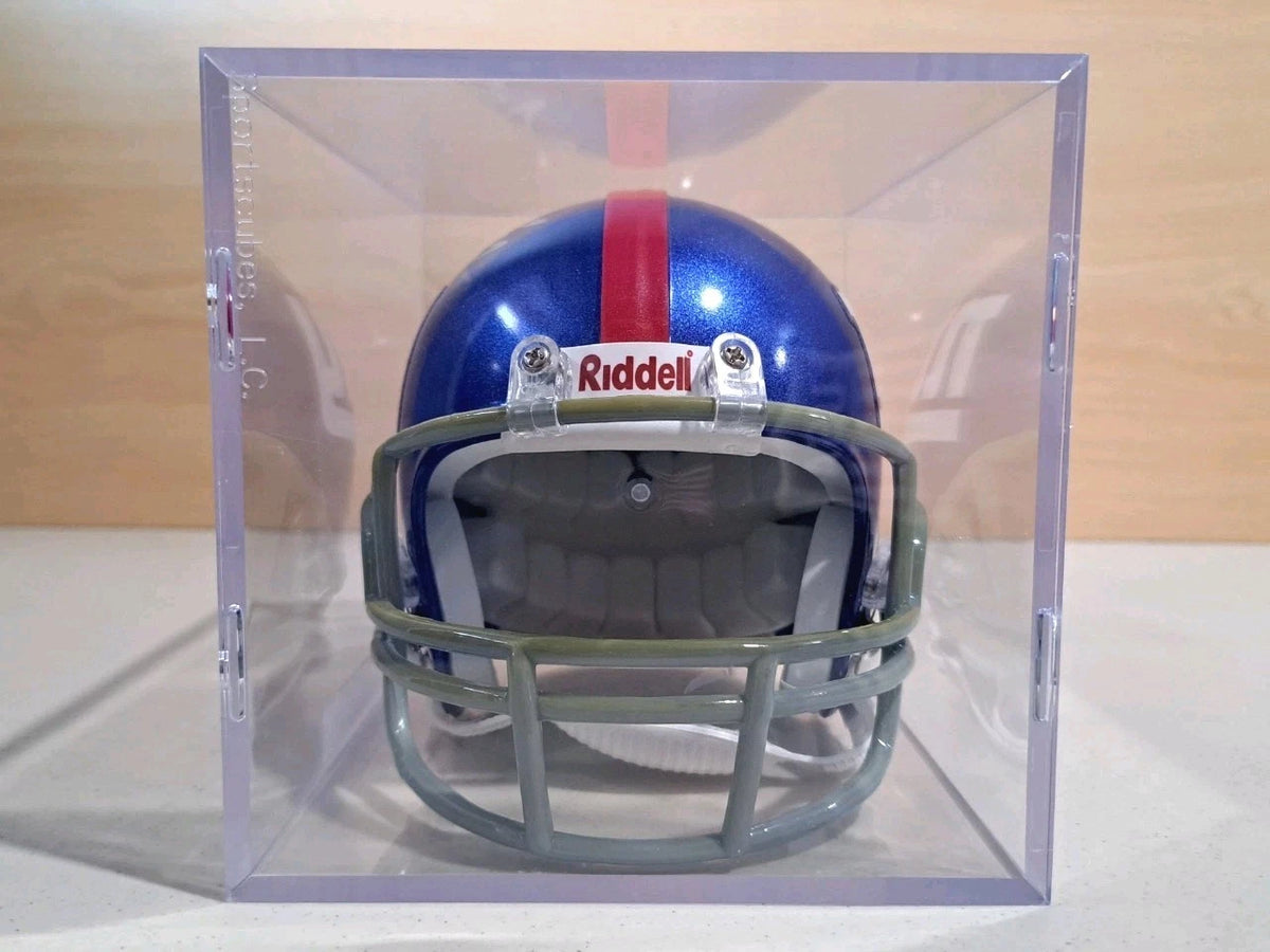 NY Giants Brandon Jacobs Signed Riddell Mini Helmet With Display Case COA — photo 4