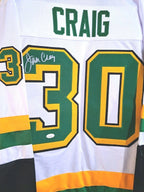 Jim Craig Signed Minnesota North Stars Jersey — XL, JSA — photo 1