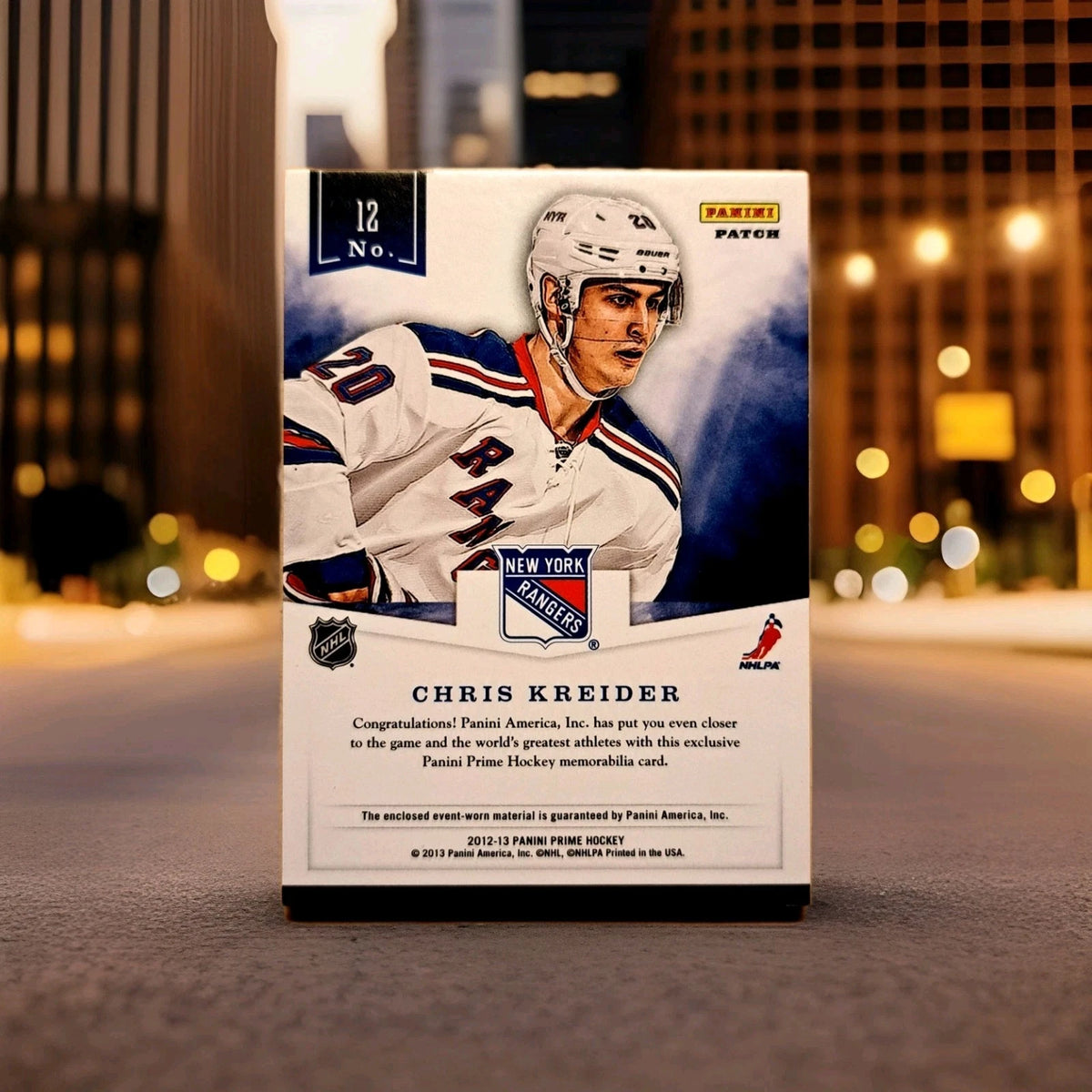 Chris Kreider Panini Prime Time Rookie Three-Color Patch — 8/10 — photo 2