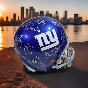 New York Giants Vintage Team Signed Full Size Riddell Helmet ● Jacobs Tyree Osi
