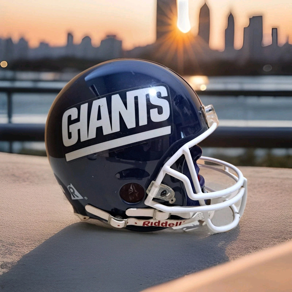 Vintage New York Giants Riddell Authentic VSR-2 Full Size Game Football Helmet — photo 4