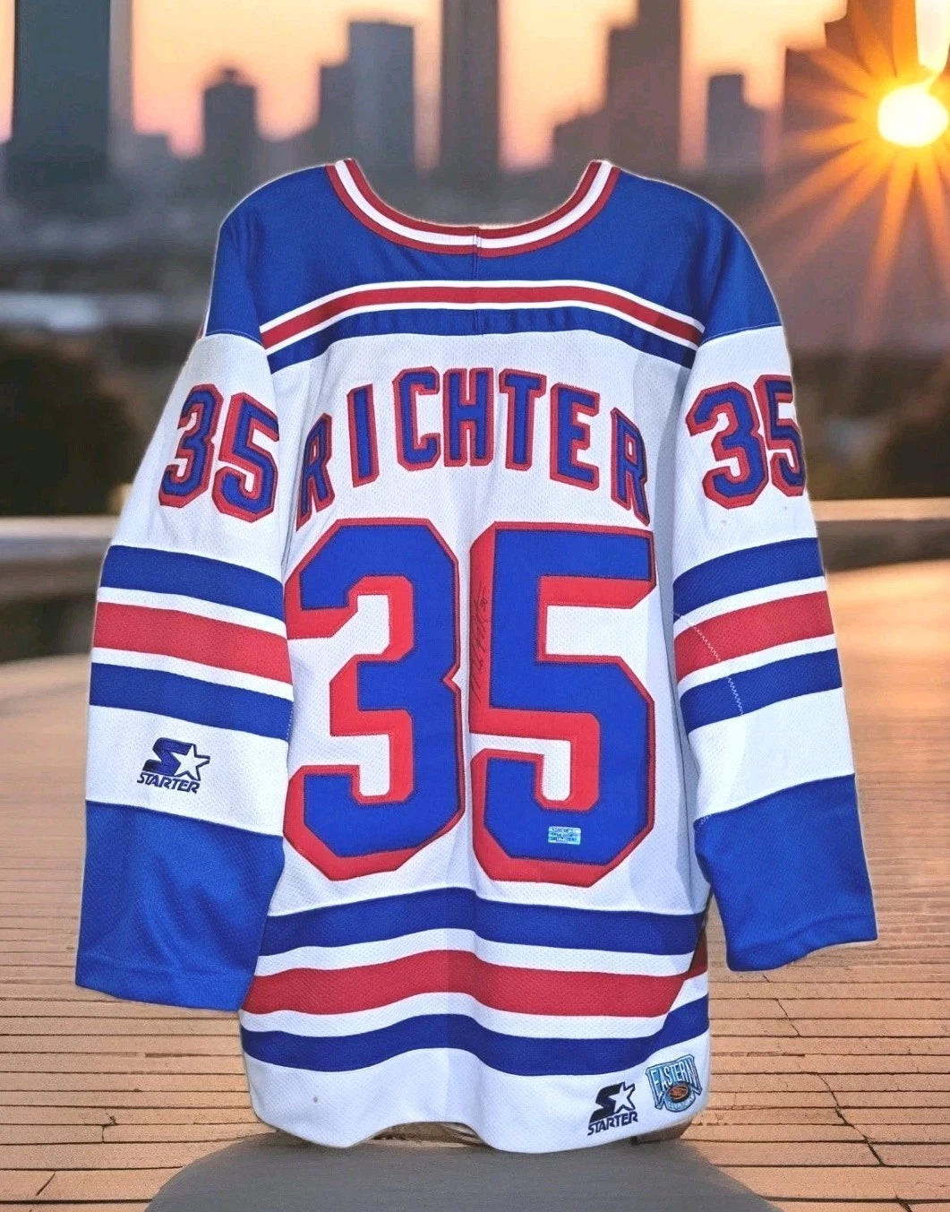 New York Rangers Mike Richter Vintage Signed 1994 Starter Hockey Jersey