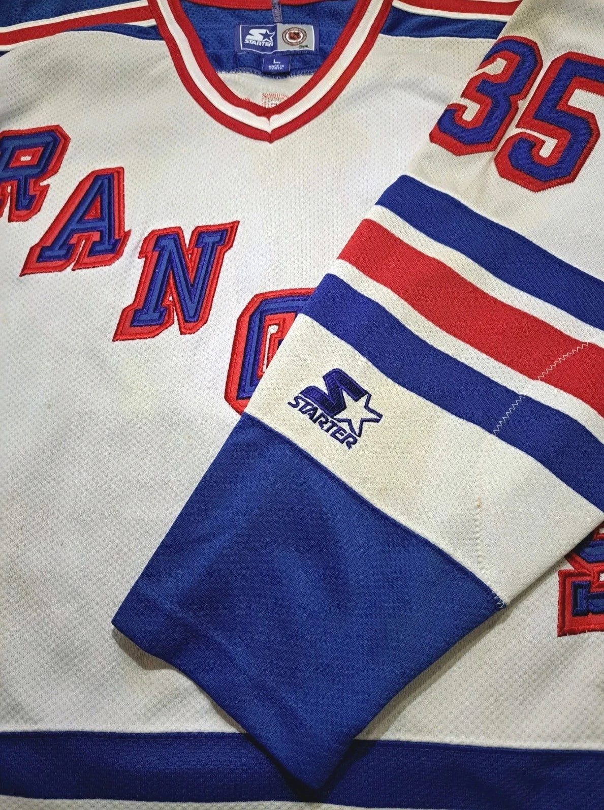 New York Rangers Mike Richter Vintage Signed 1994 Starter Hockey Jersey — photo 8