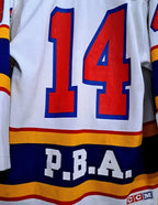Vintage Lake Placid Police Department USA Hockey CCM Jersey — No. 14 — photo 5