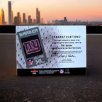 Tiki Barber 2002 Fleer Swatch XL Giants Logo Patch — Unnumbered — photo 2