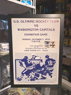 1979 USA Hockey vs. Washington Capitals Framed Cardboard Poster — photo 1
