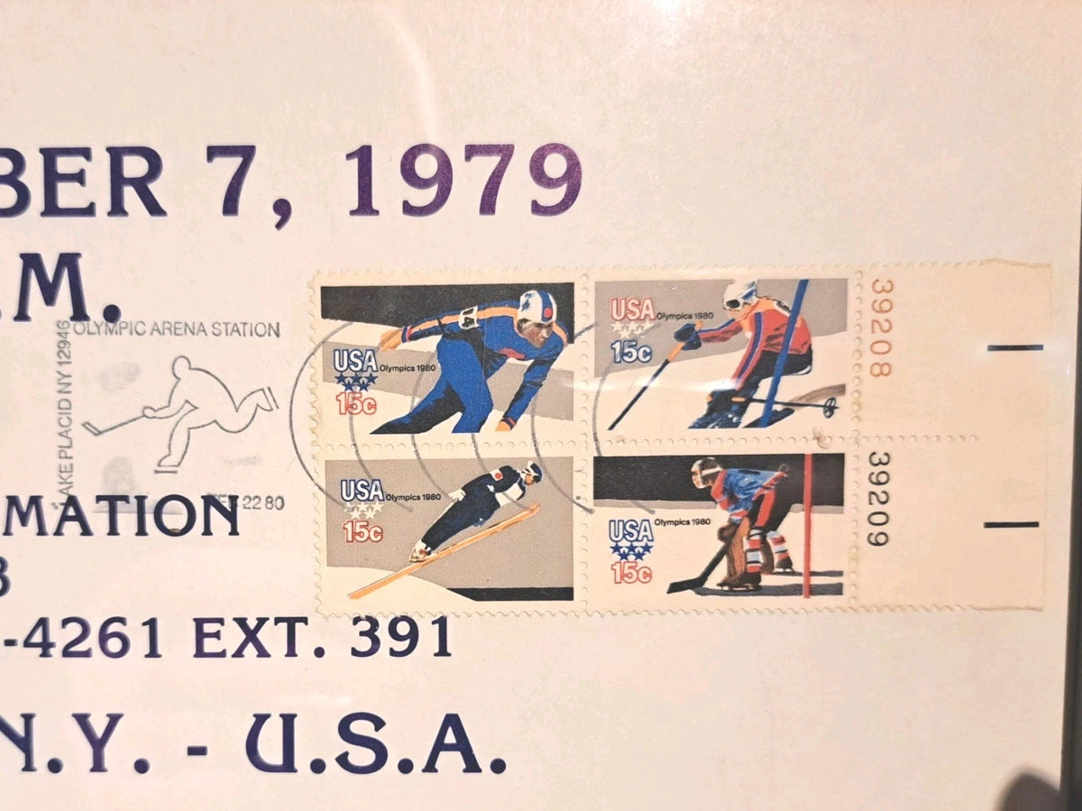 1979 USA Hockey vs. Washington Capitals Framed Cardboard Poster — photo 3