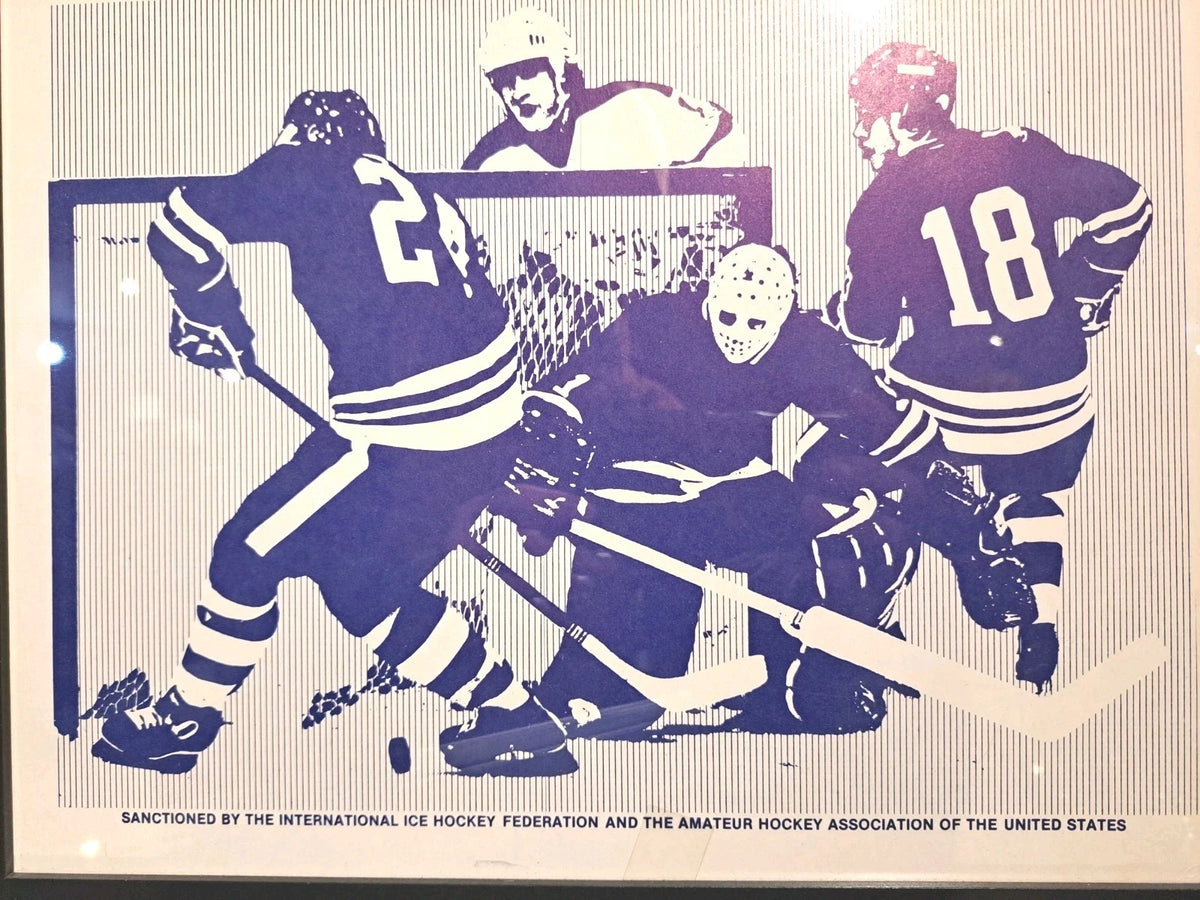 1979 USA Hockey vs. Washington Capitals Framed Cardboard Poster — photo 4