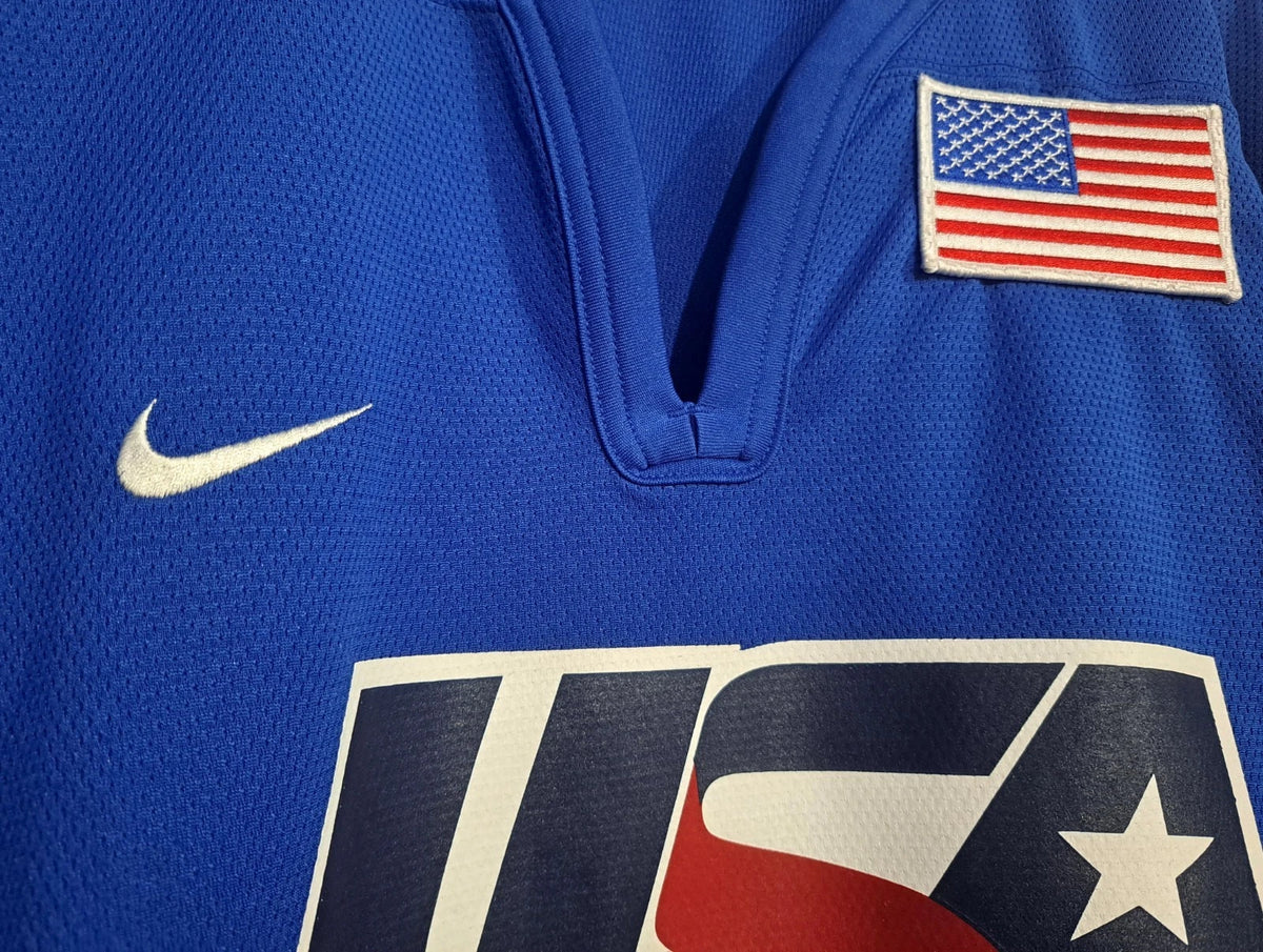 Mike Eruzione Signed Nike 2002 USA Hockey Jersey — XL — photo 4