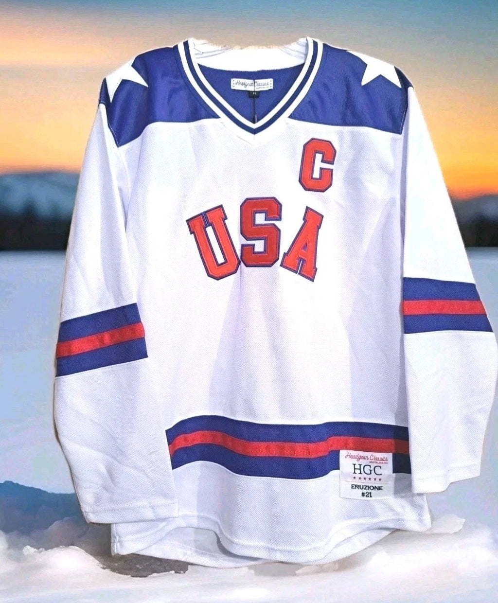 Miracle On Ice Mike Eruzione Headgear Classics 1980 USA Hockey Jersey — Men's M — photo 3