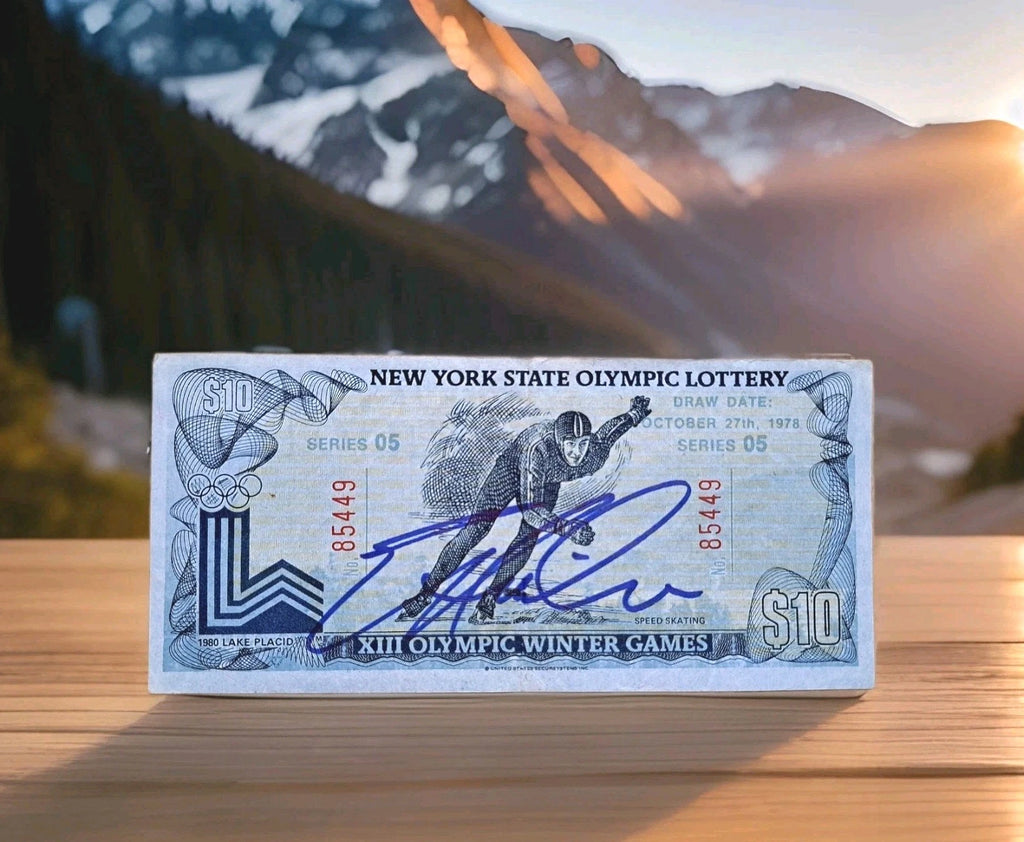 Eric Heiden Signed Vintage New York Olympic Lottery Ticket — photo 1