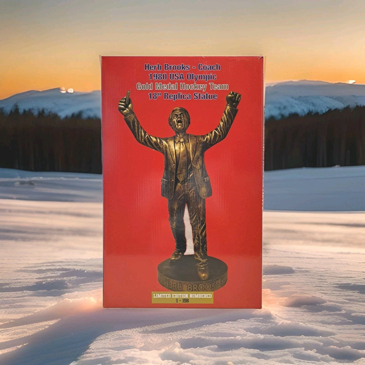 Herb Brooks Limited Edition 18" Bronze-Look Resin Statue — 1980 USA Hockey — photo 10