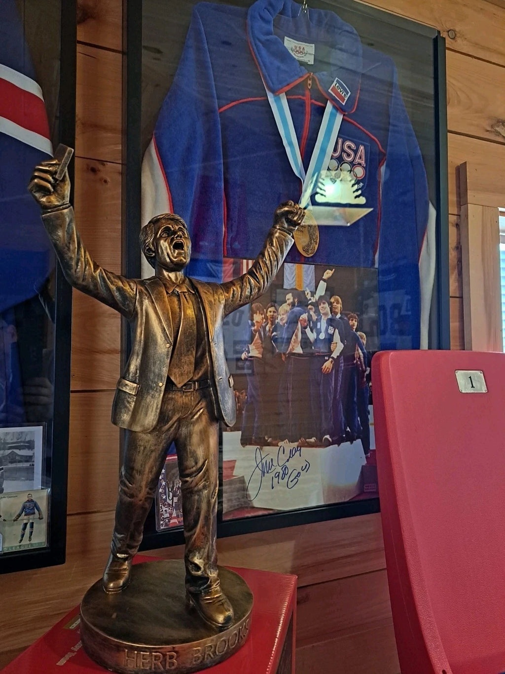 Herb Brooks 7" Bronze-Look Resin Statue — Limited Edition of 504 — photo 4