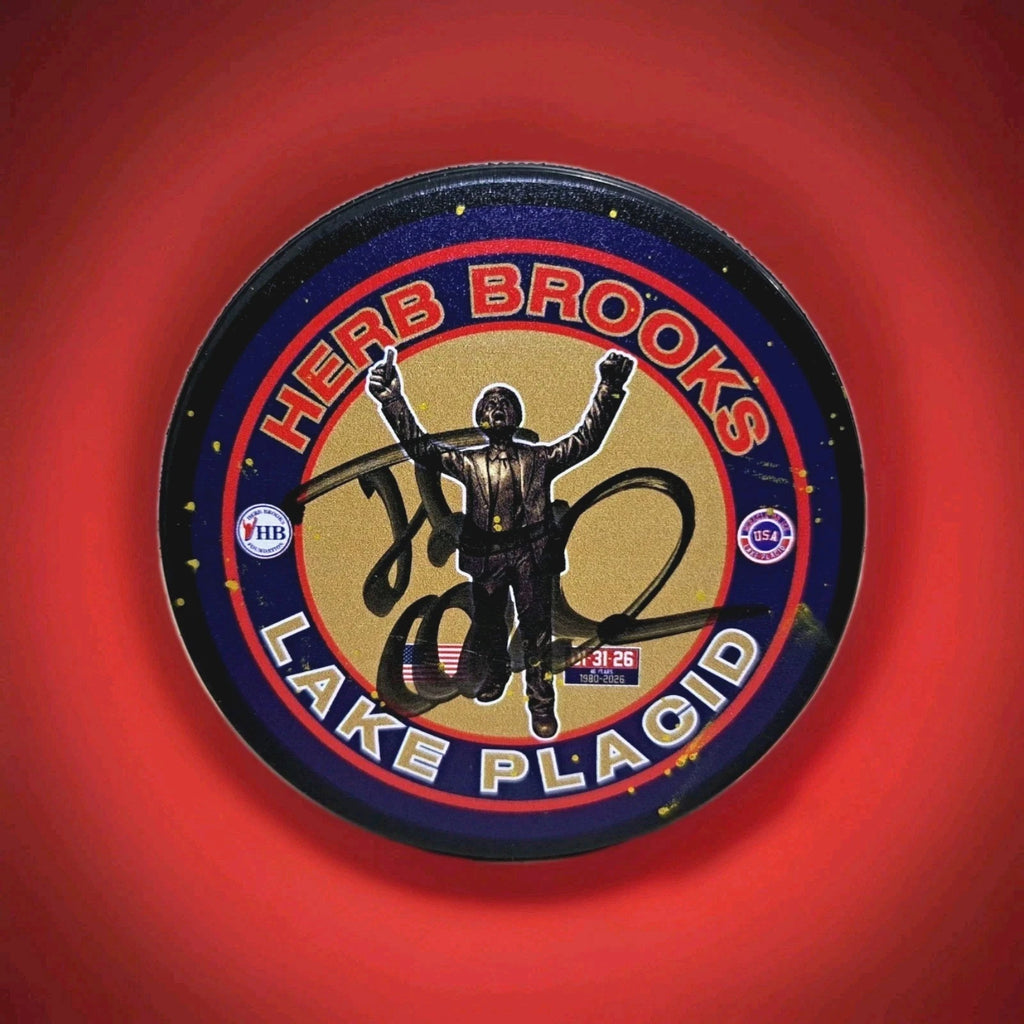 Jack O’Callahan Signed Twilight Herb Brooks Arena Puck — 1 of 1 — photo 1