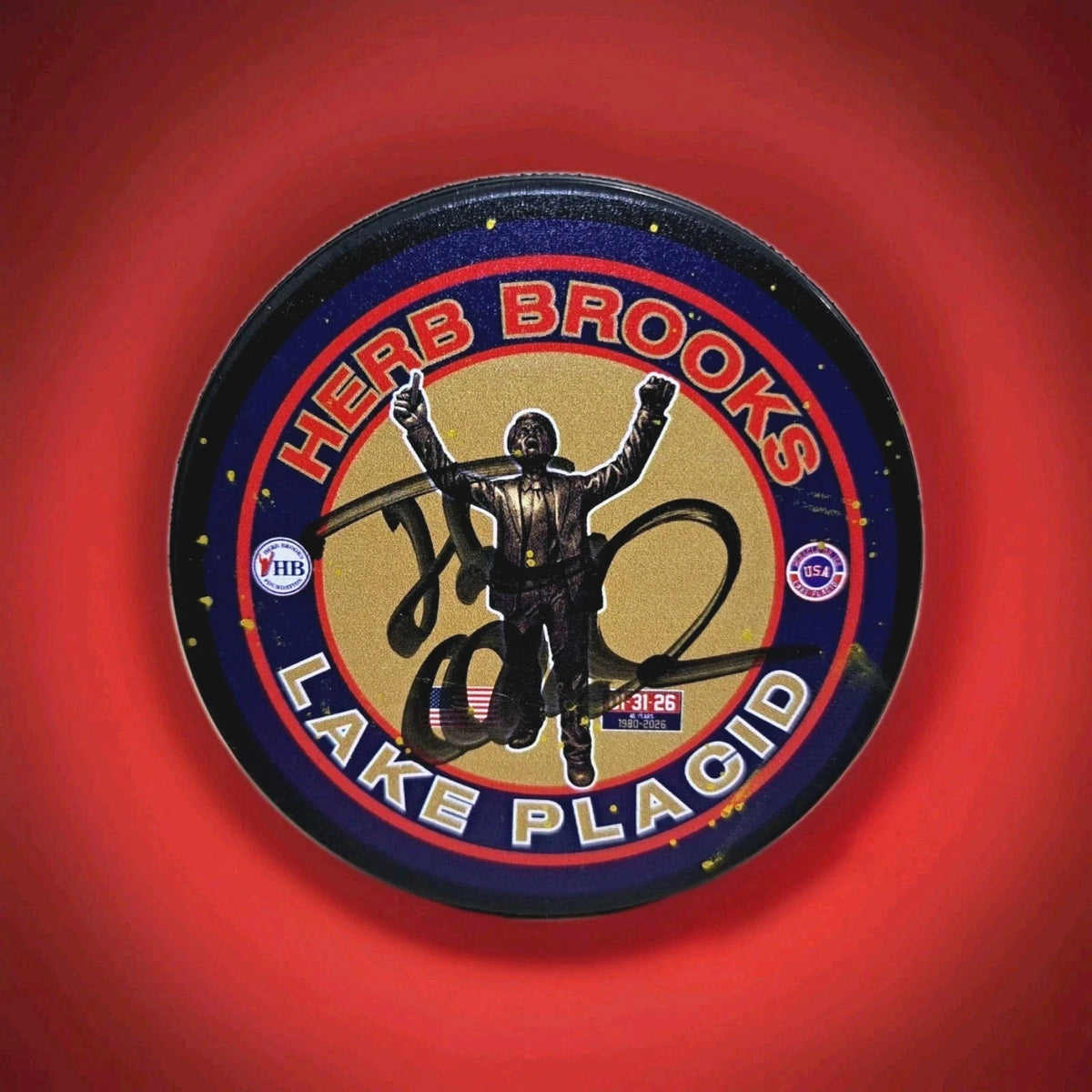 Jack O’Callahan Signed Twilight Herb Brooks Arena Puck — 1 of 1 — photo 1