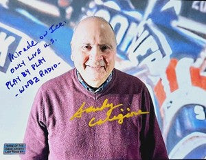 Miracle On Ice Sandy Caligiore Signed insc 8x10 "The Boys of '80" WNBZ- LP RARE!