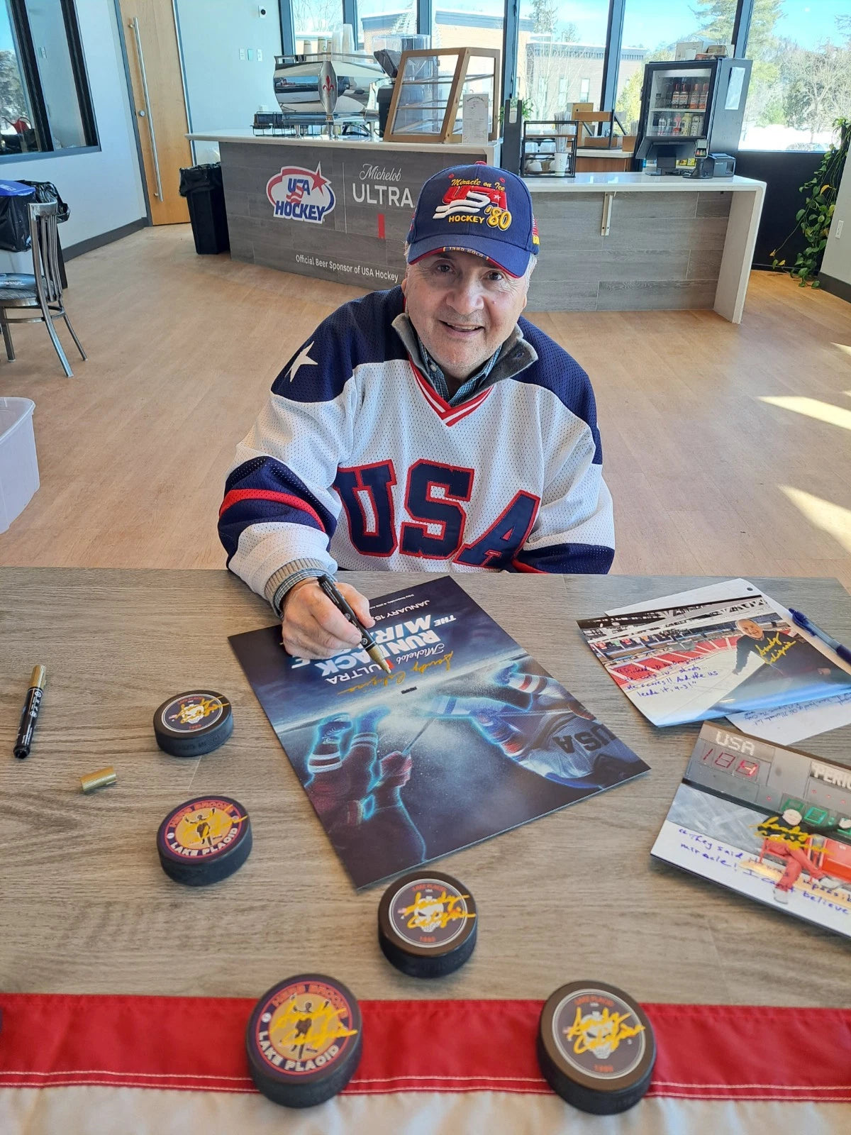 Sandy Caligiore Signed USA Hockey Jersey — The Boys of ’80 — photo 19