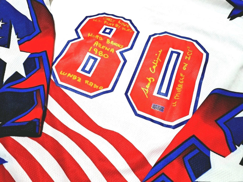 Sandy Caligiore Signed USA Hockey Jersey — The Boys of ’80 — photo 7