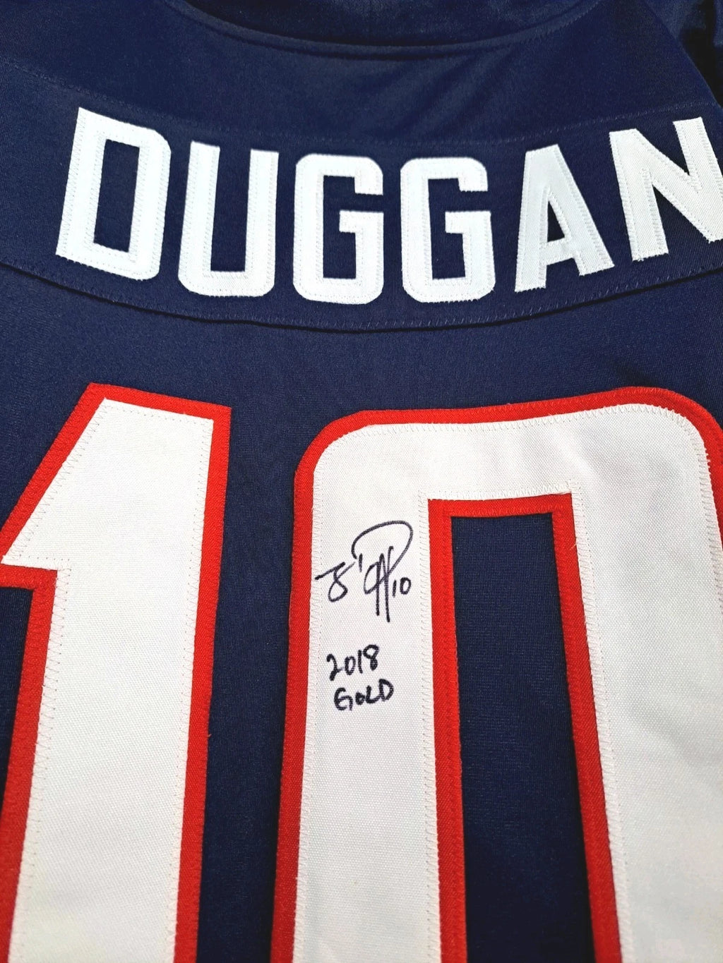 Meghan Duggan Signed USA Hockey Jersey — 2018 Gold, JSA — photo 3