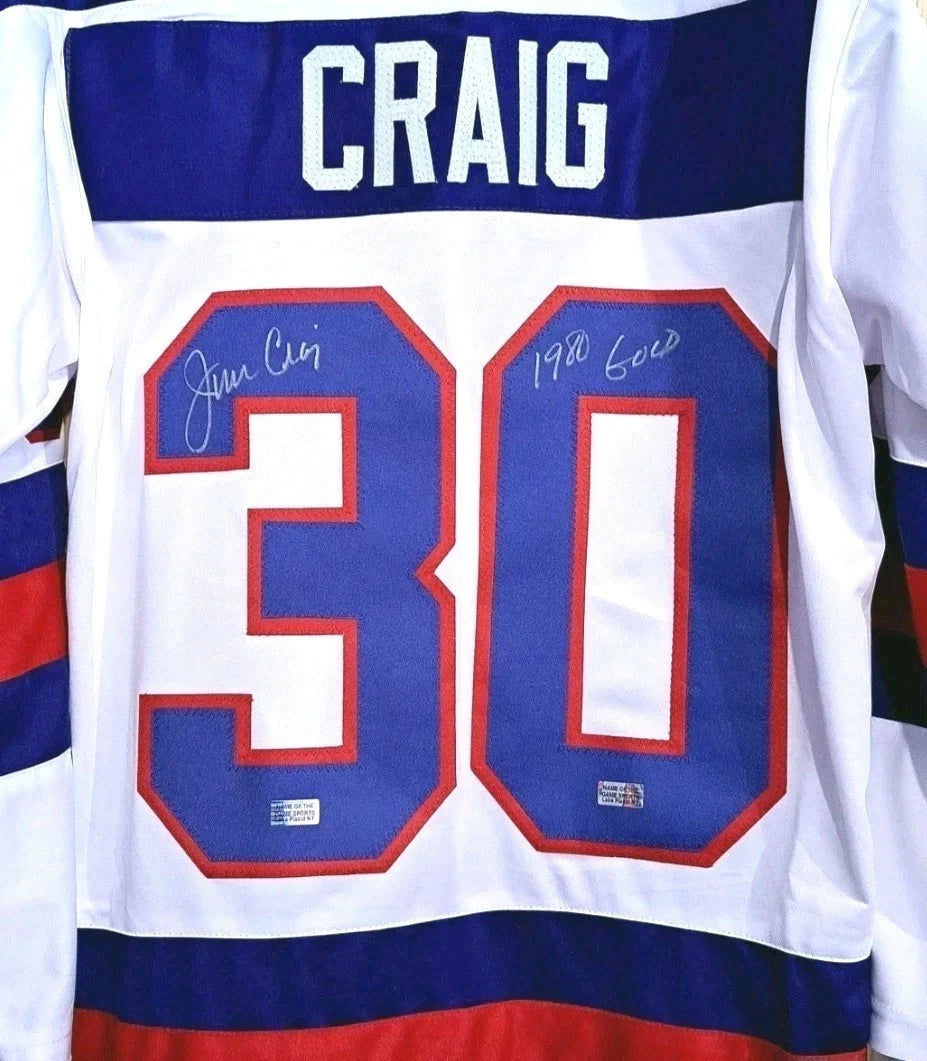Miracle On Ice Jim Craig Signed Jersey 1980 USA Hockey Lake Placid