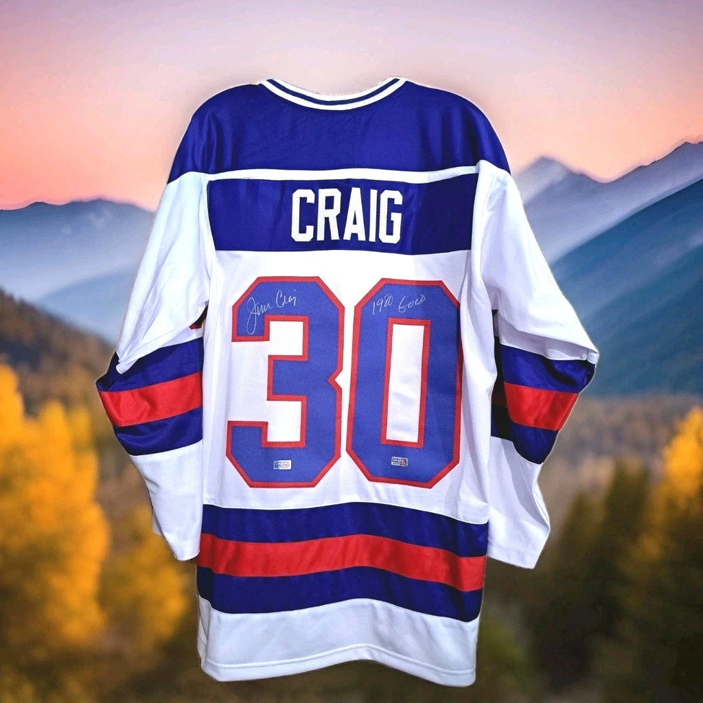 Miracle On Ice Jim Craig Signed Jersey 1980 USA Hockey Lake Placid — photo 3
