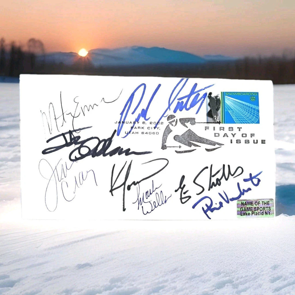 1980 USA Hockey Eight-Player Signed Olympic First Day Cover — photo 1