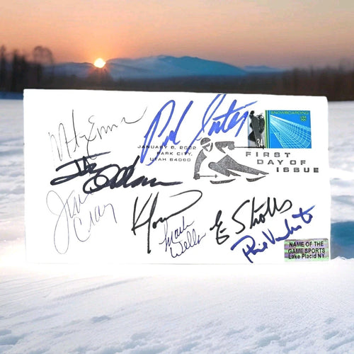 1980 USA Hockey Eight-Player Signed Olympic First Day Cover — photo 1