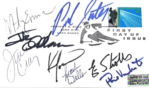 1980 USA Hockey Eight-Player Signed Olympic First Day Cover — photo 4
