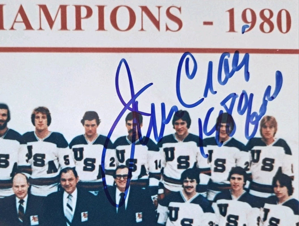 Jim Craig Signed 8×10 Photograph — PVC Protective Sleeve — photo 2