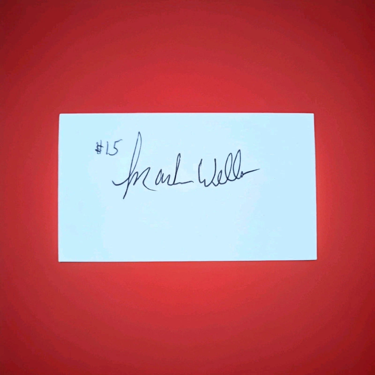 Mark Wells Signed Personal Business Card — 1980 USA Hockey — photo 2