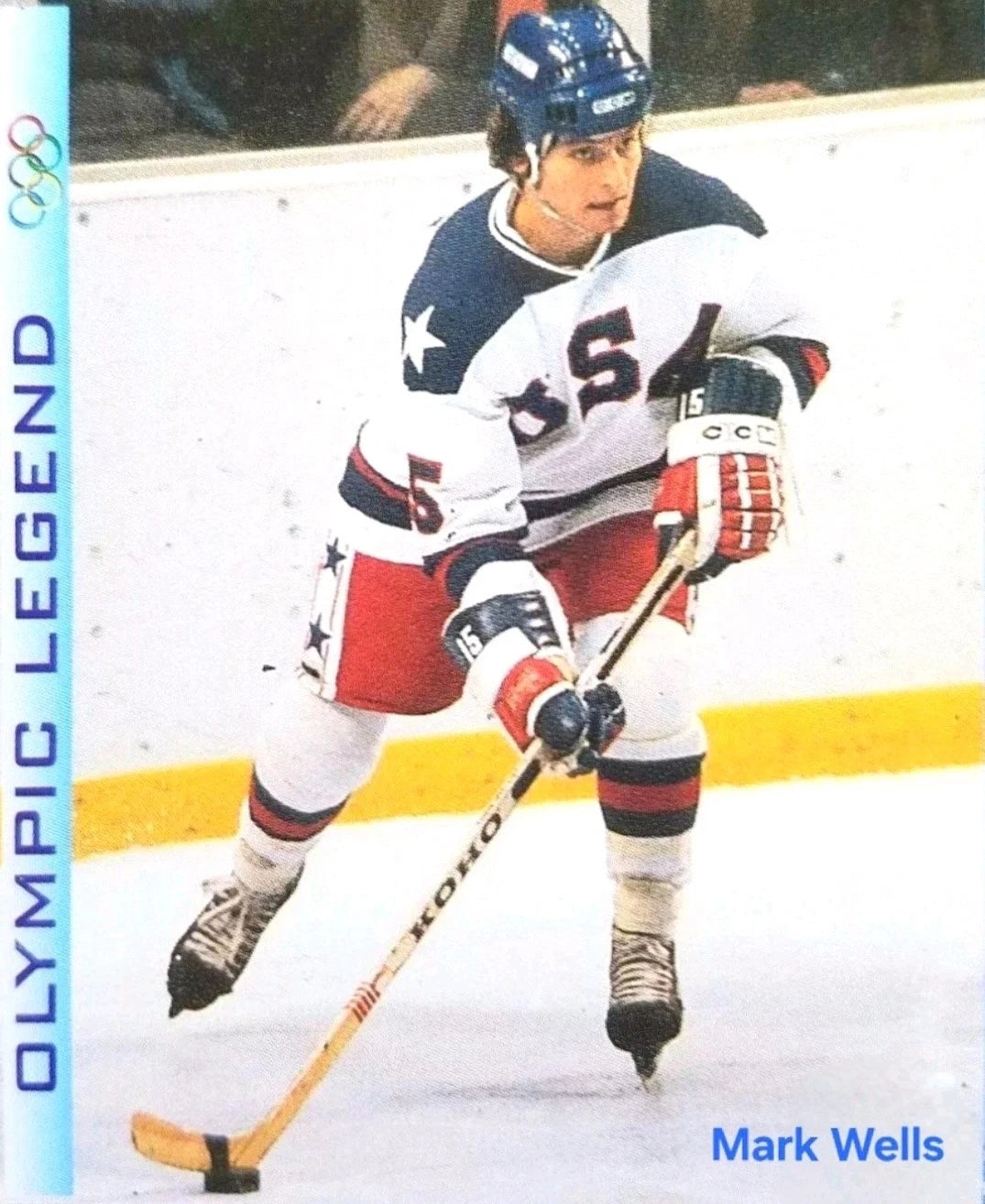 Mark Wells Signed Personal Business Card — 1980 USA Hockey — photo 6