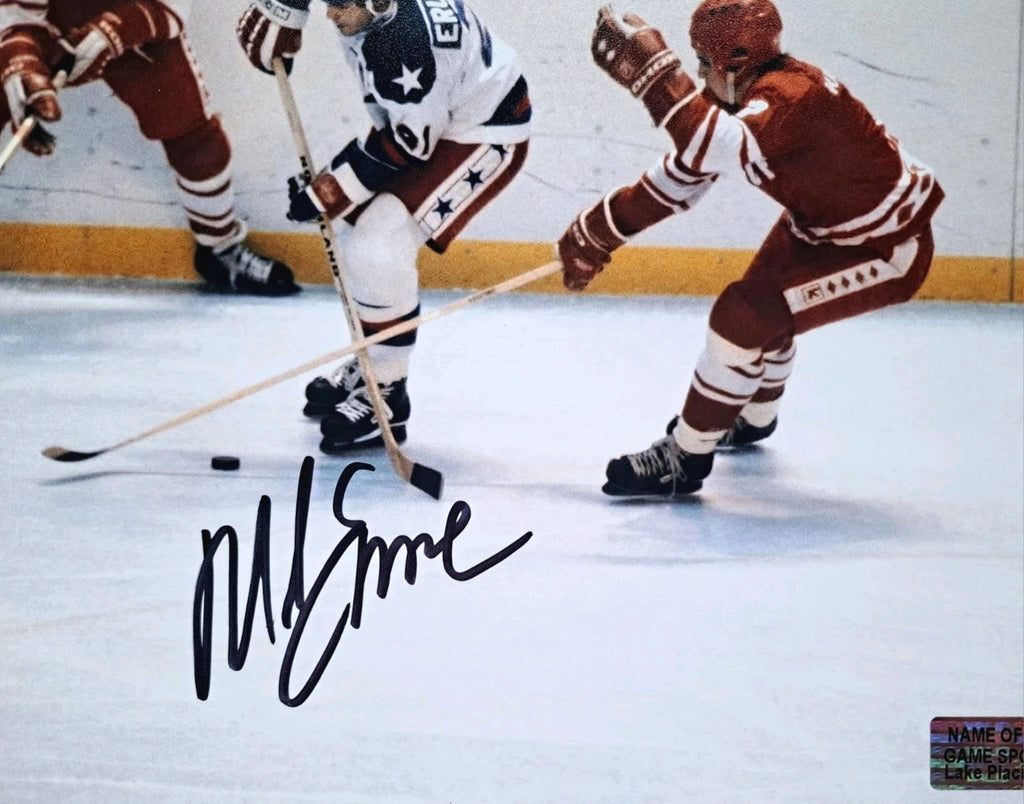 Mike Eruzione Signed 8×10 Photograph — 1980 USA Hockey — photo 3