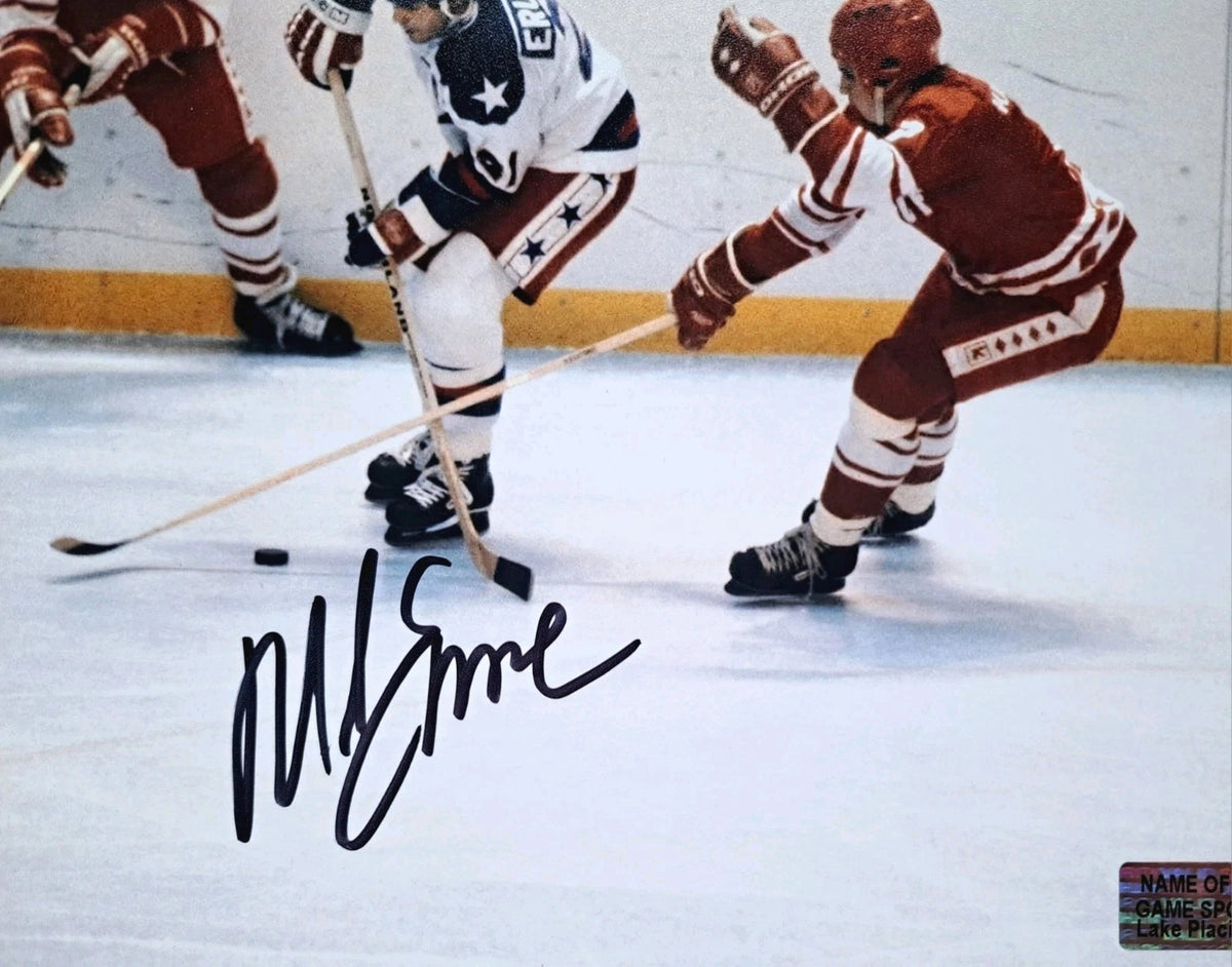 Mike Eruzione Signed 8×10 Photograph — 1980 USA Hockey — photo 3