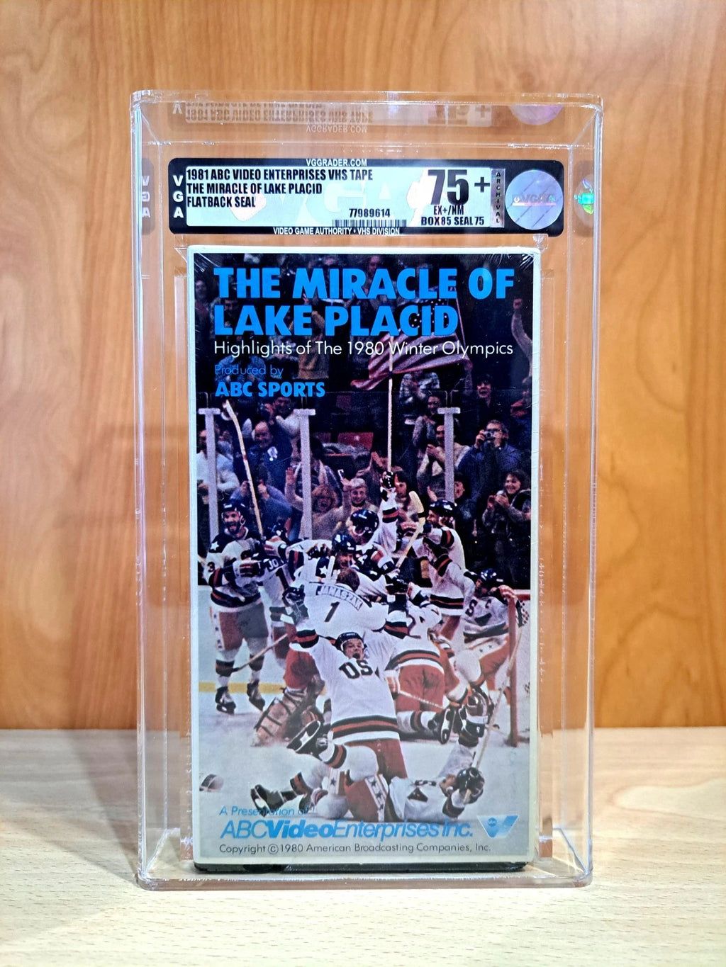 Miracle On Ice Encased Vintage ABC Video "The Miracle Of Lake Placid" Graded