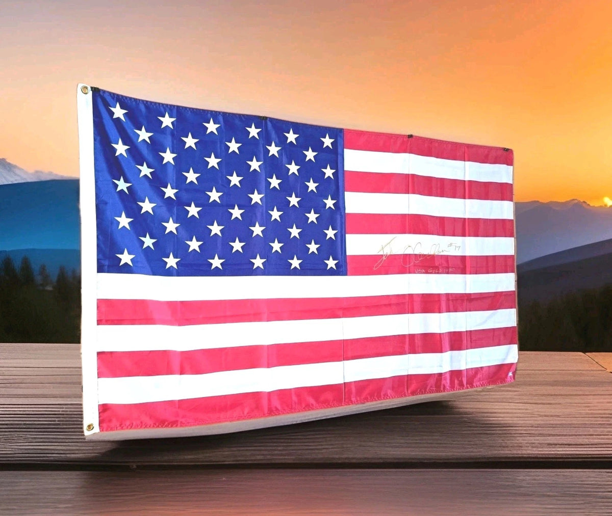Jack O’Callahan Signed American Flag — 60×36 inches — photo 5