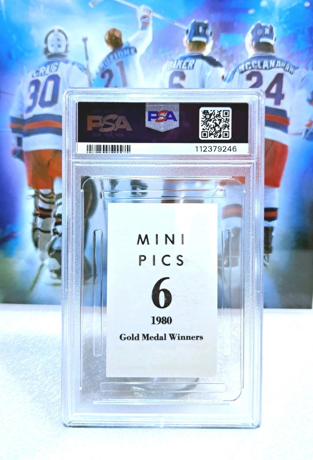 Jack O’Callahan 1980 USA Hockey Mini Pics #6 — PSA 8 — photo 2