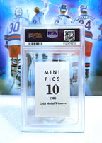 Dave Silk 1980 USA Hockey Mini Pics #10 — PSA 7 — photo 2