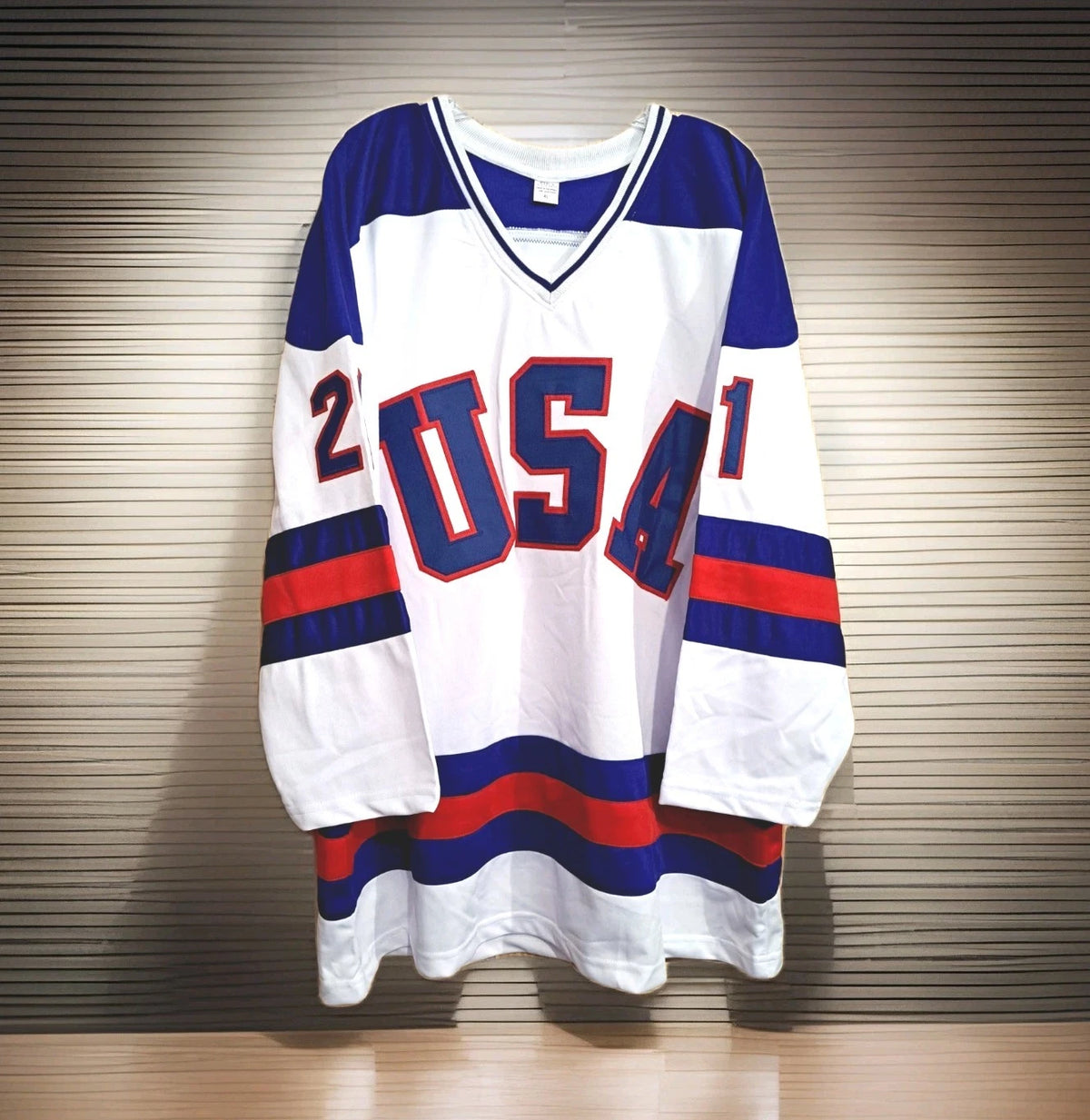 Miracle On Ice Mike Eruzione Signed 1980 USA Hockey Jersey Lake Placid Hologram — photo 2