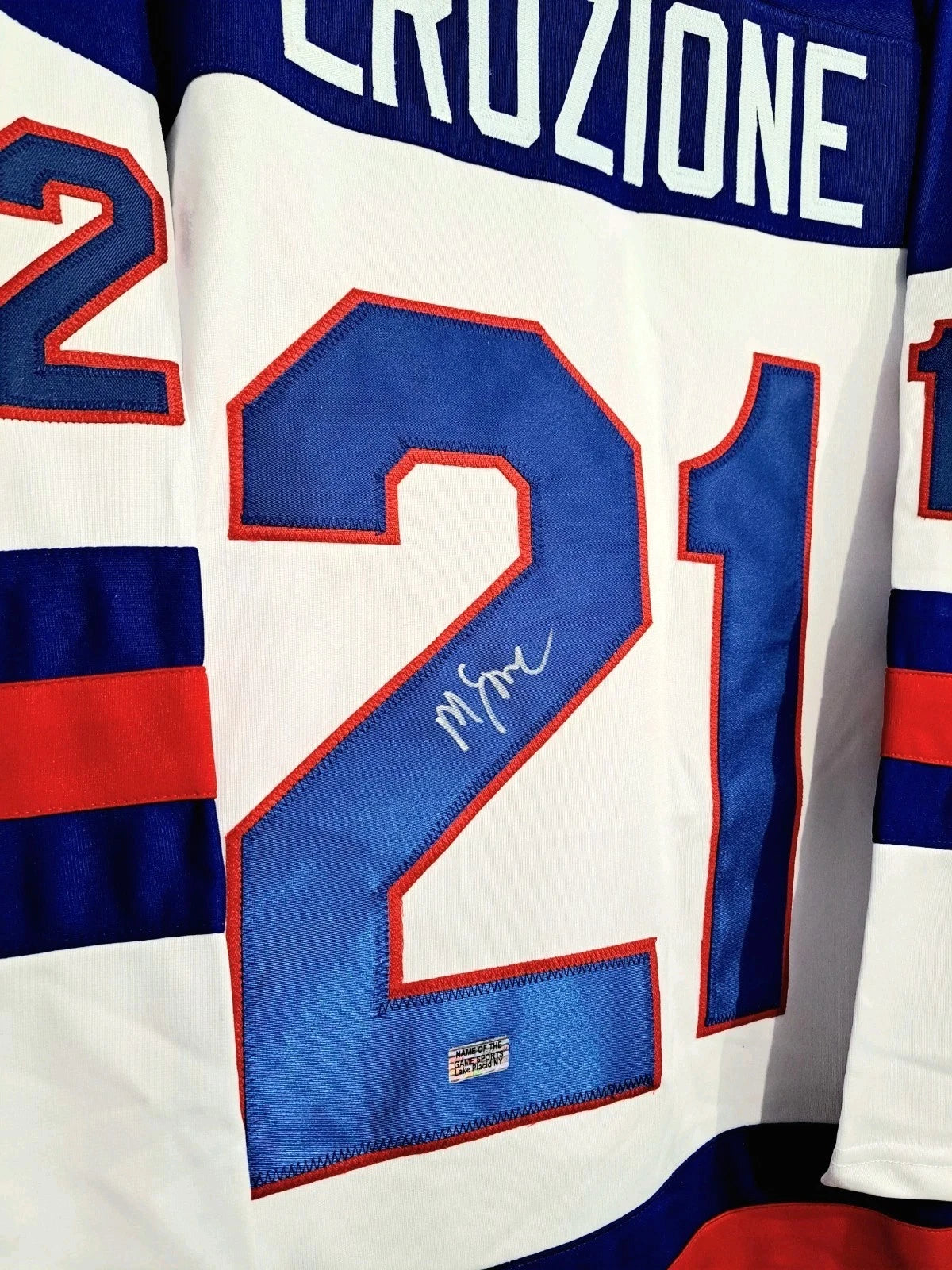 Miracle On Ice Mike Eruzione Signed 1980 USA Hockey Jersey Lake Placid Hologram — photo 3