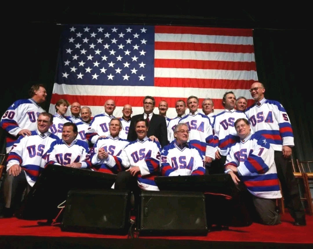Miracle On Ice 35th Anniversary Event Used Herb Brooks Arena Ticket Flag Program — photo 11