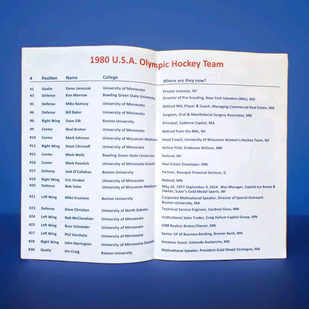 Miracle On Ice 35th Anniversary Event Used Herb Brooks Arena Ticket Flag Program — photo 5