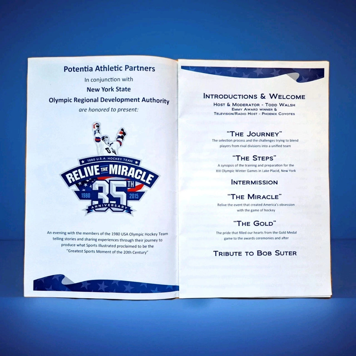 Miracle On Ice 35th Anniversary Event Used Herb Brooks Arena Ticket Flag Program — photo 6